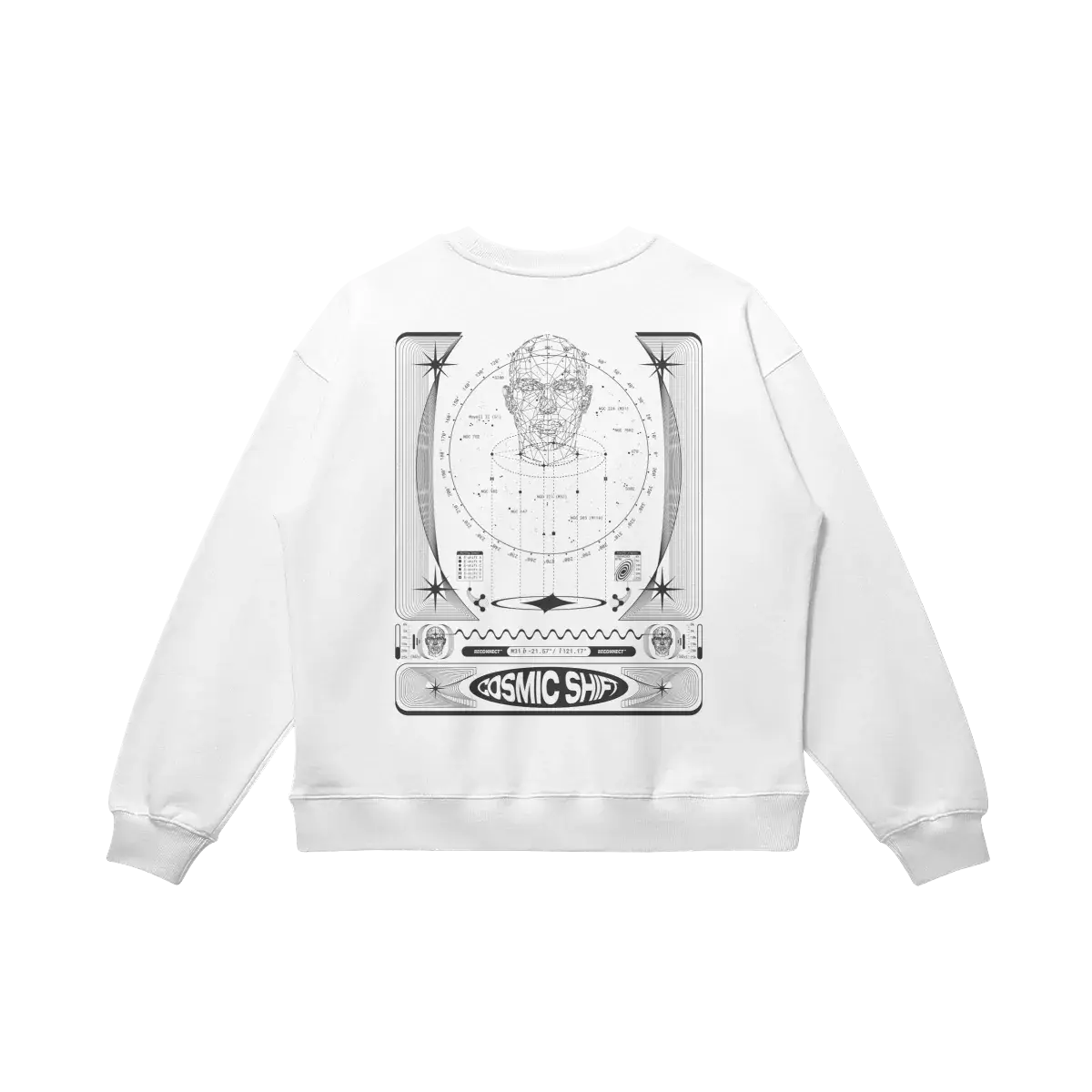 COSMIC SHIFT Oversized Crewneck, back