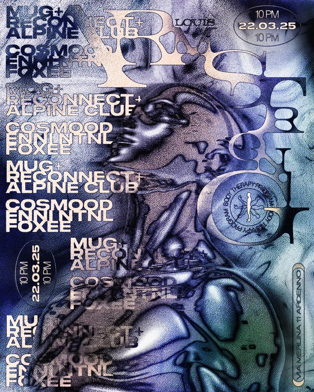 Body Therapy — Louis Armstrong — 22 MAR 2026 — ReConnect event flyer